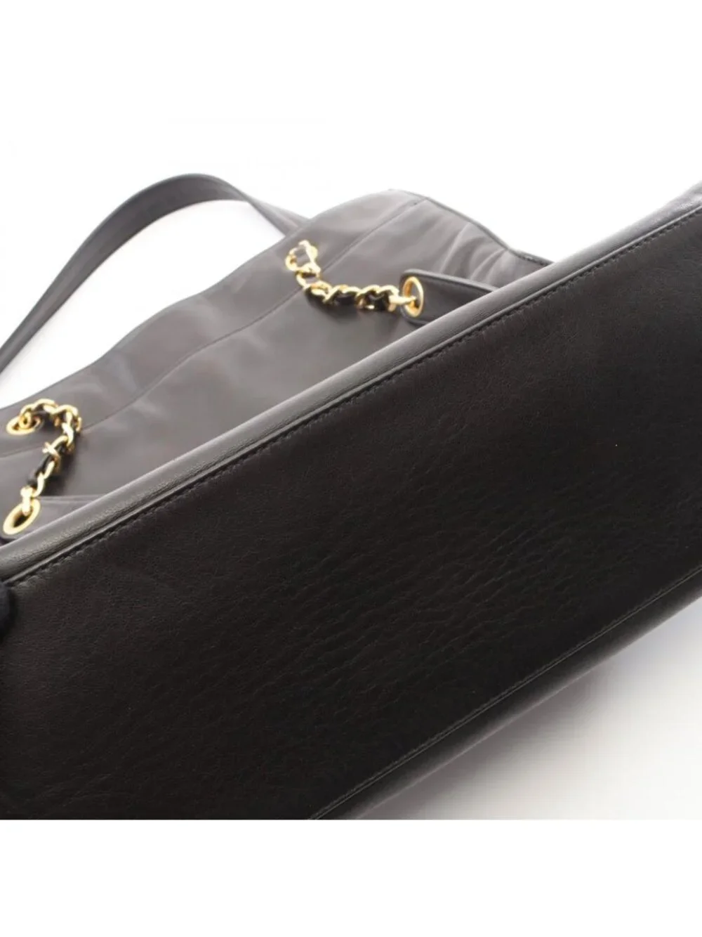 Chanel Tote CC Logo Black Lambskin Chain